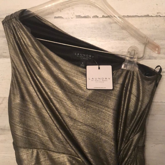 Metallic evening gown by Shelli Segal - Picture 3 of 4